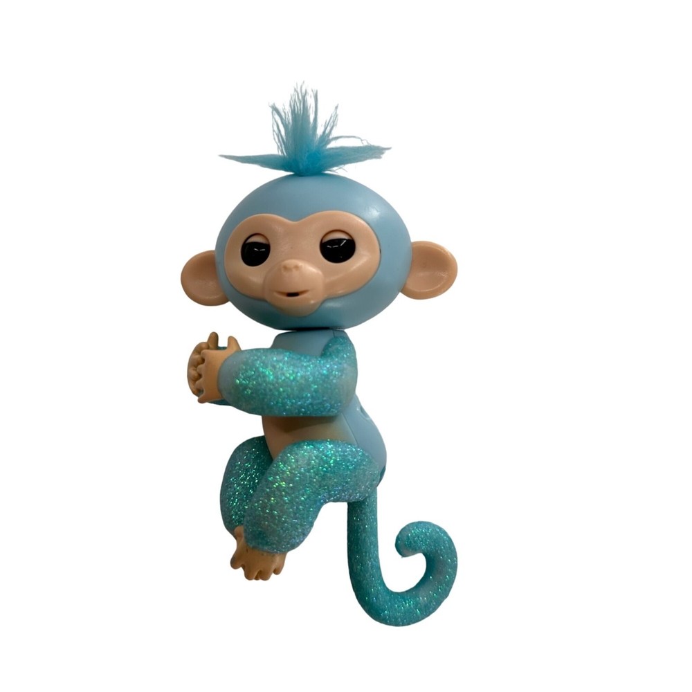Fingerlings Glitter Monkey Interactive Toy With Light Blue & Sparkling Charlie