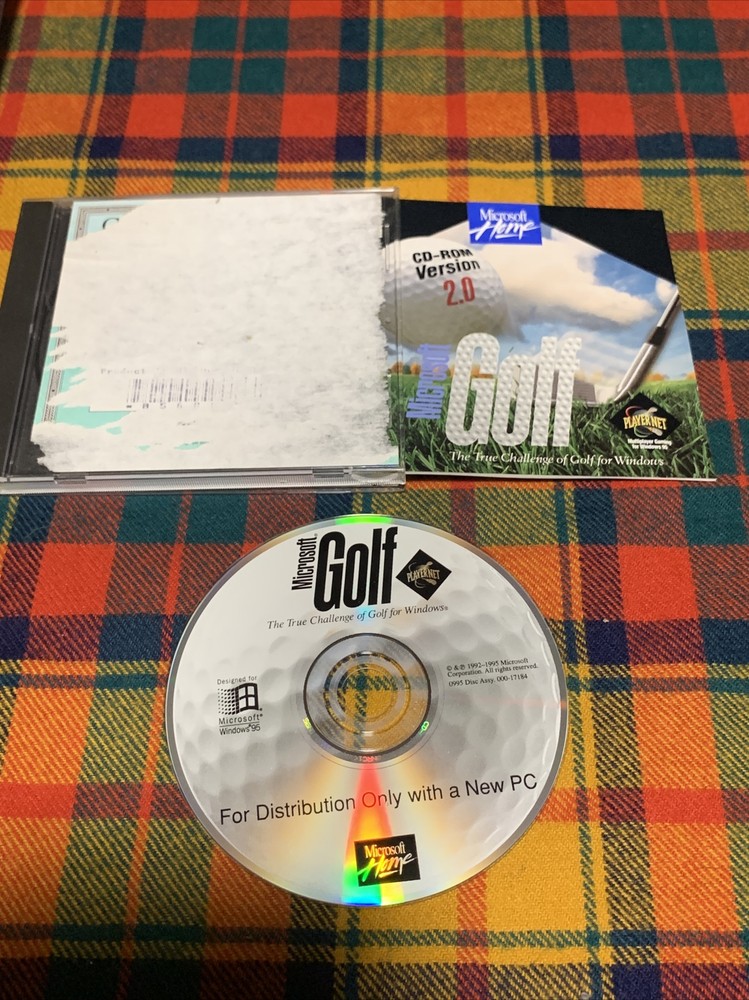 Microsoft Home Golf CD ROM 2.0 Windows 95 Distribution With New Pc Copy