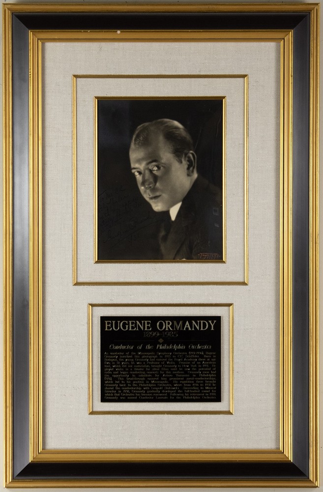 EUGENE ORMANDY - AUTOGRAPHED INSCRIBED PHOTOGRAPH 1933