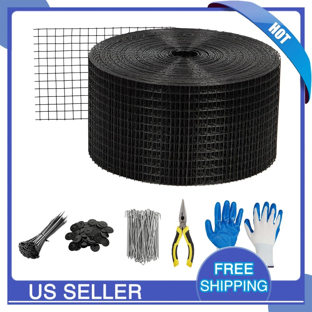 Solar Panel Protective Net w/Fastener Clips Rooftop Solar Panel Bird Wire Screen