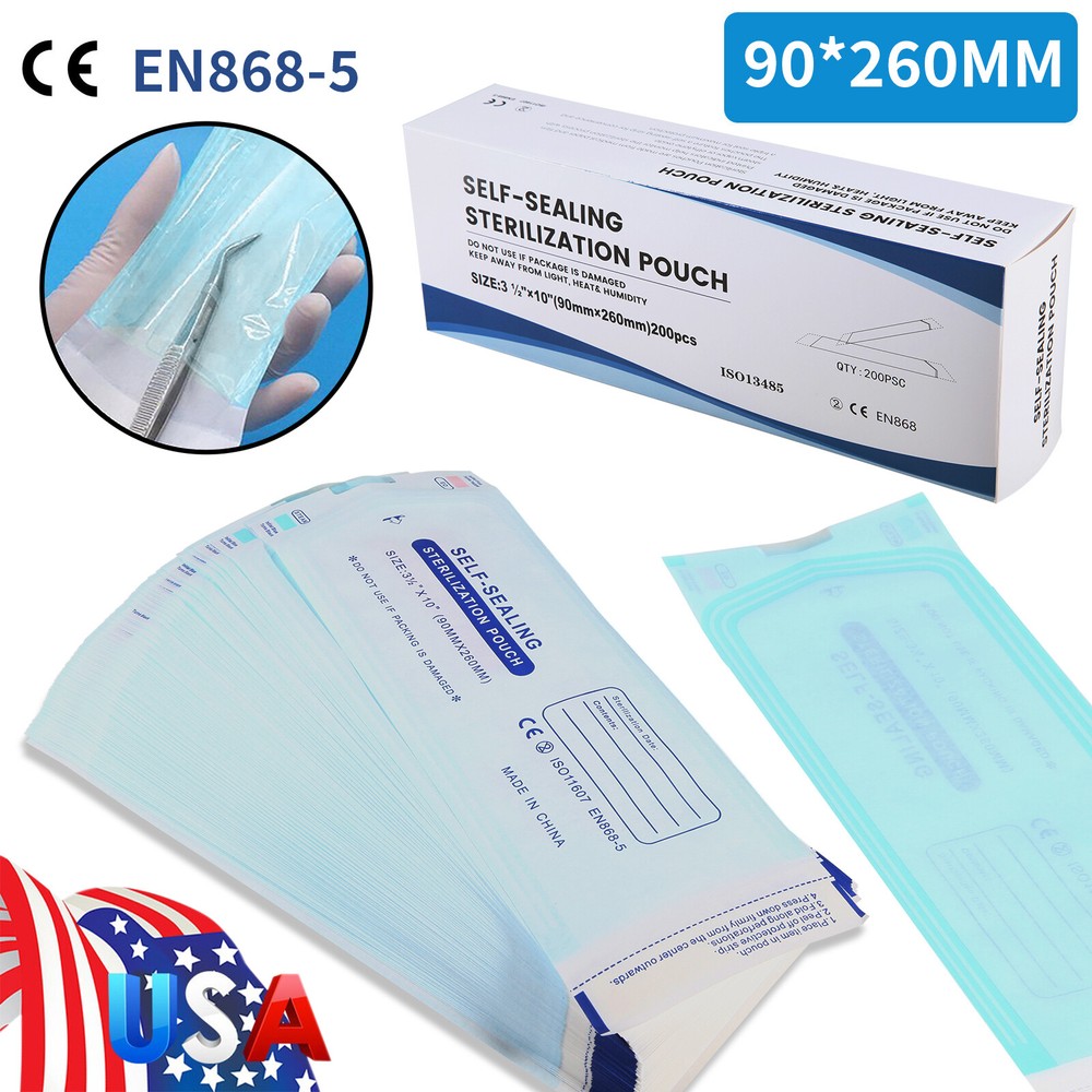 Self-ing Sterilization Pouches 3.5" x 10" 200 Pcs / Box ns