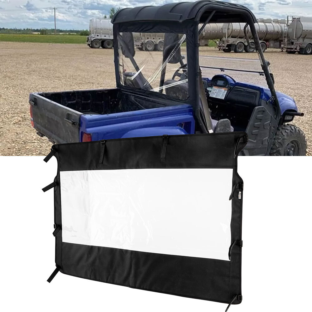 Soft Rear Windshield for Yamaha Rhino & Massimo UTVs Waterproof PVC Windscreen