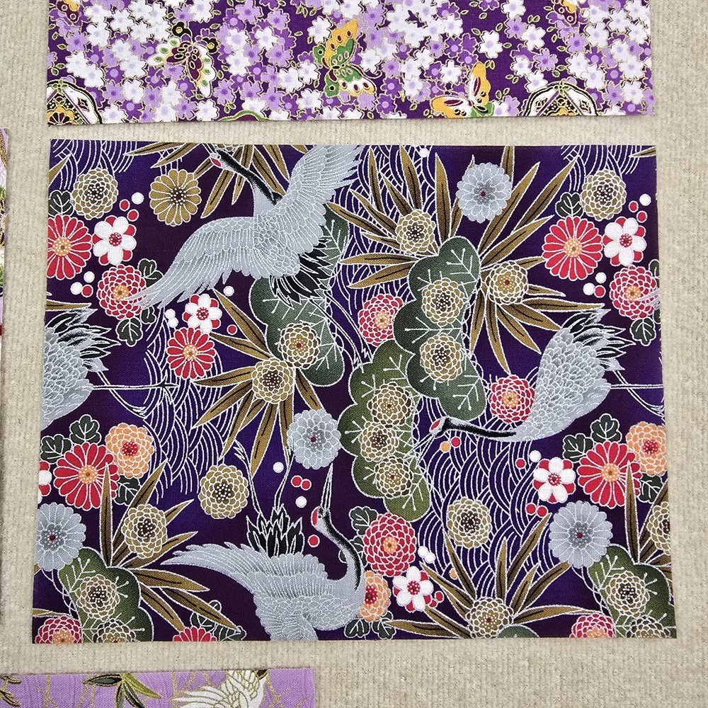 10 pc. Japanese Style Print Patchwork Craft Fabric Bundle 20x25 cm