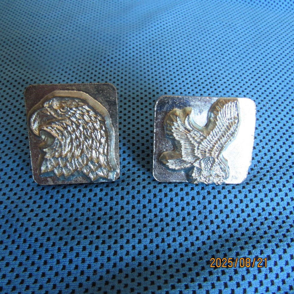 Lot 2-Craftool Leather Stamp Tools Set-Eagle Head-Flying Eagle-#8344 & #8369