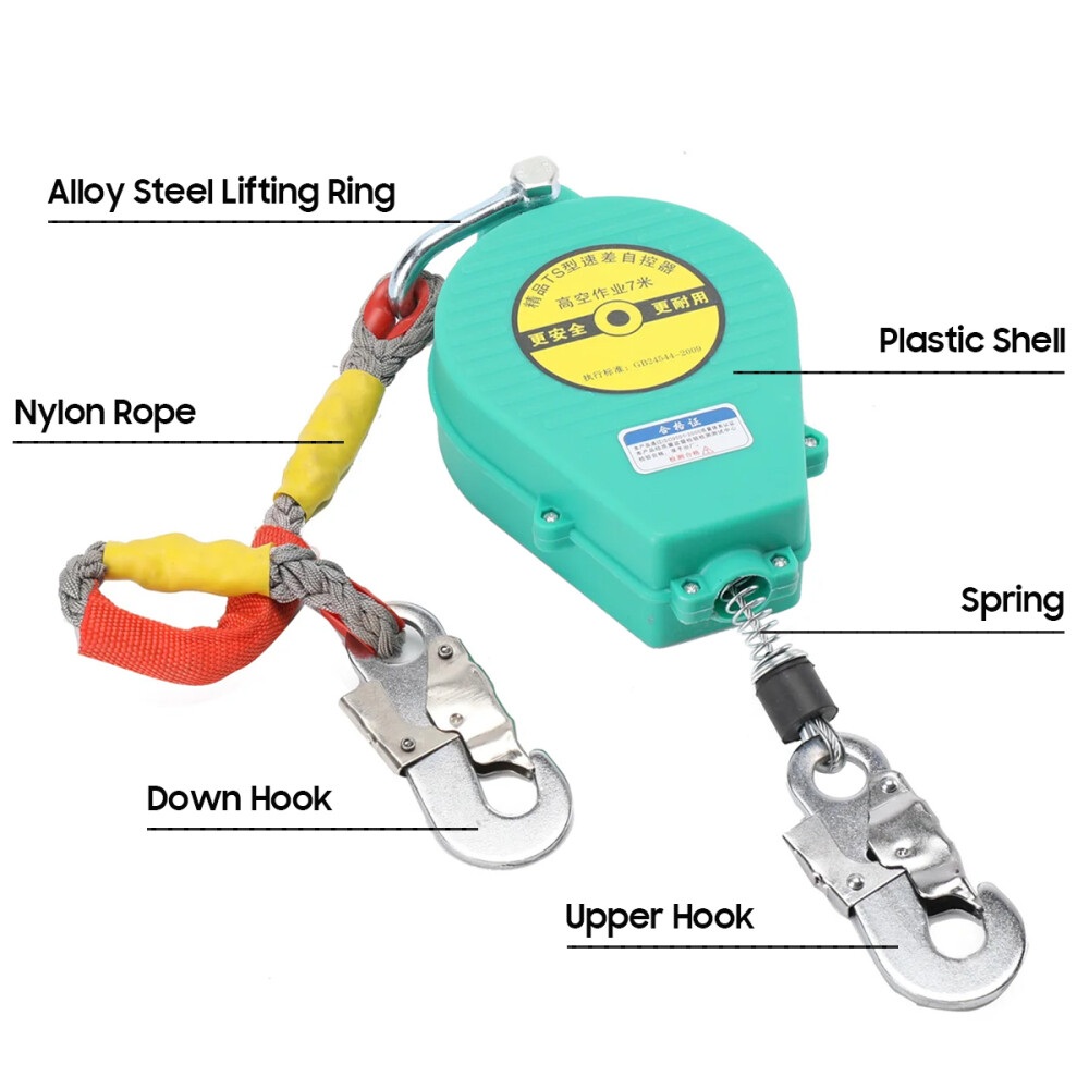 23 ft Self Retracting Lifeline Fall Arrester Retractable Fall Protection Device