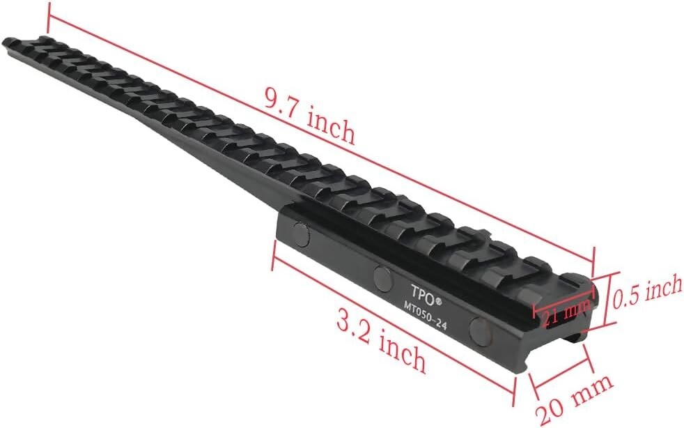 Extended Long Riser Mount Picatinny Rail for Red Dot/ Scope/ Laser/ Flashlight