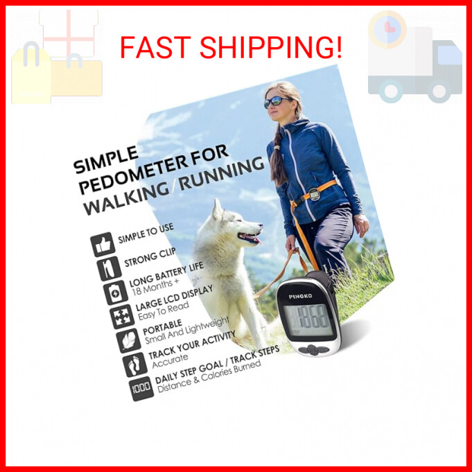 PINGKO Outdoor Multi-Function Portable Sport Pedometer Step/Distance/Calories/Co