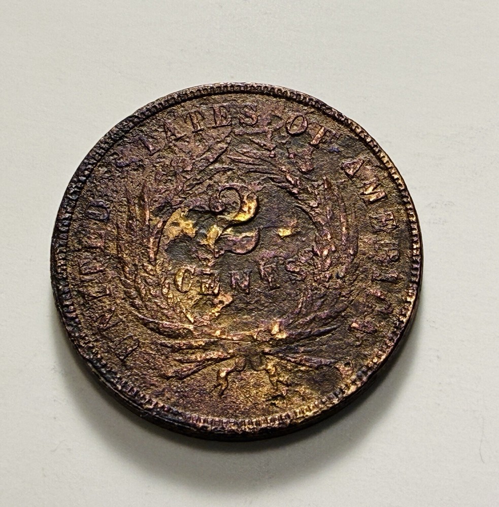 1865 2 CENT PIECE AU Details