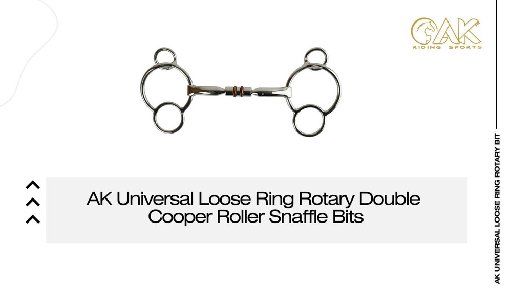 AK Universal Loose Ring Rotary Double Cooper Roller Snaffle Horse Riding Bits
