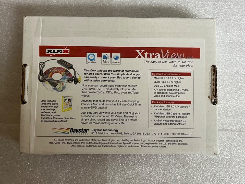 Xtra View USB XLR8 video-in solution for your Mac