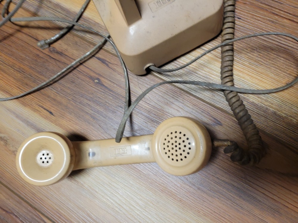 Antique ITT UTS Rotary Telephone With Cord