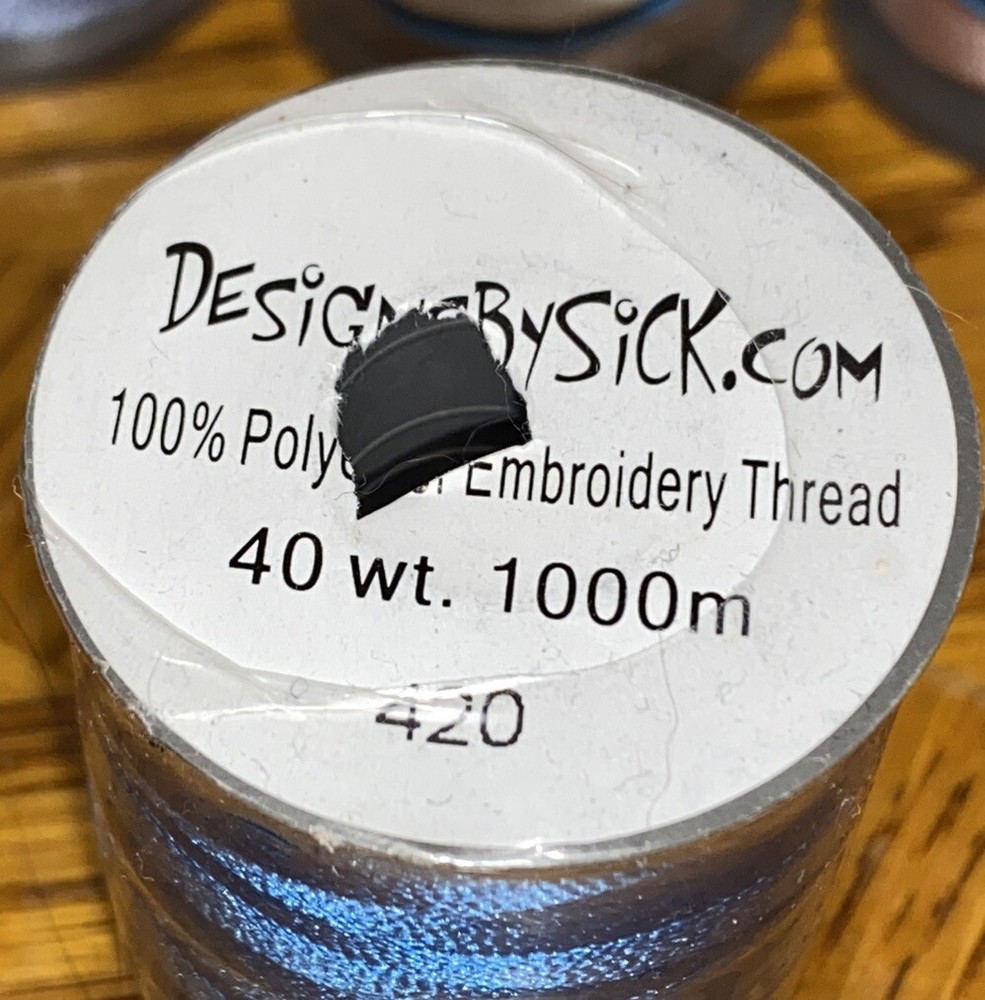 Designs By Sick 46 Spools Polyester Embroidery Thread (40 wt. 1000m) NEW