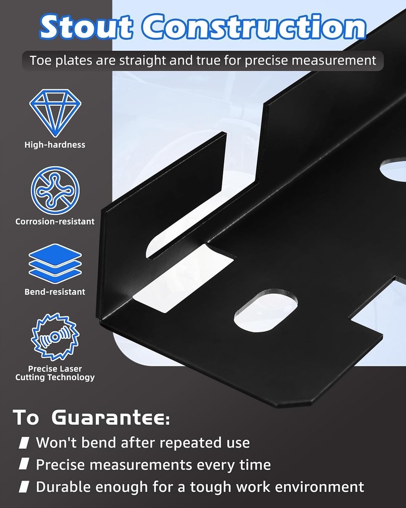 One-Piece Wheel Alignment Tool PlatesZero Play, Toe Alignment Plates w/Two 5m...
