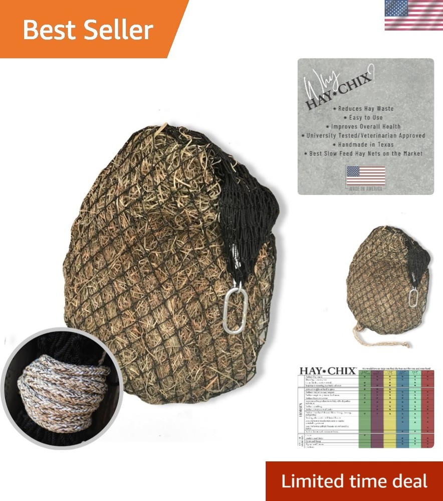 Efficient Horse Feeding Solution - UV Treated Half Bale Hay Net, Easy to Use