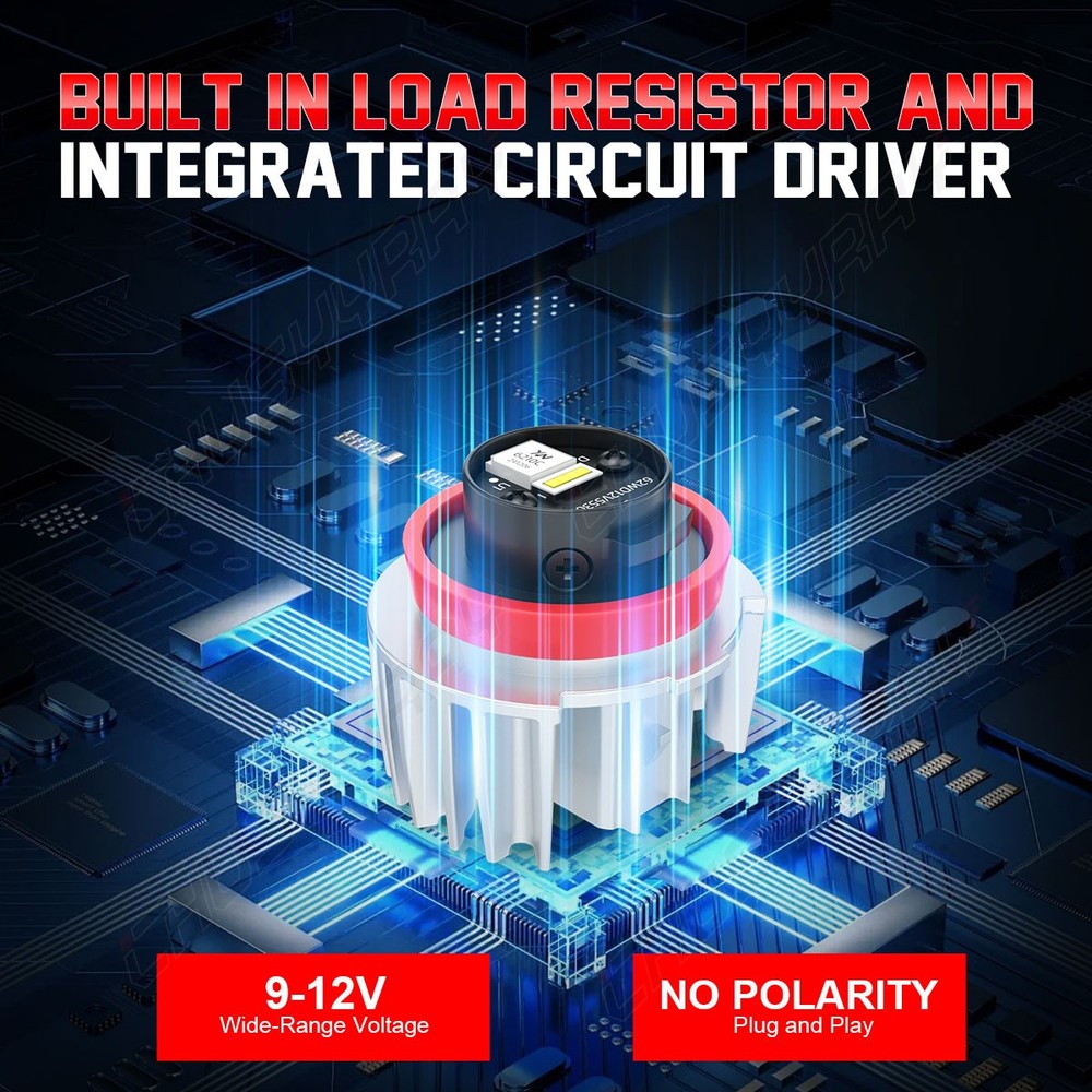 White Switchback L1B LED Front Fog Light Bulbs For Toyota Corolla Prius