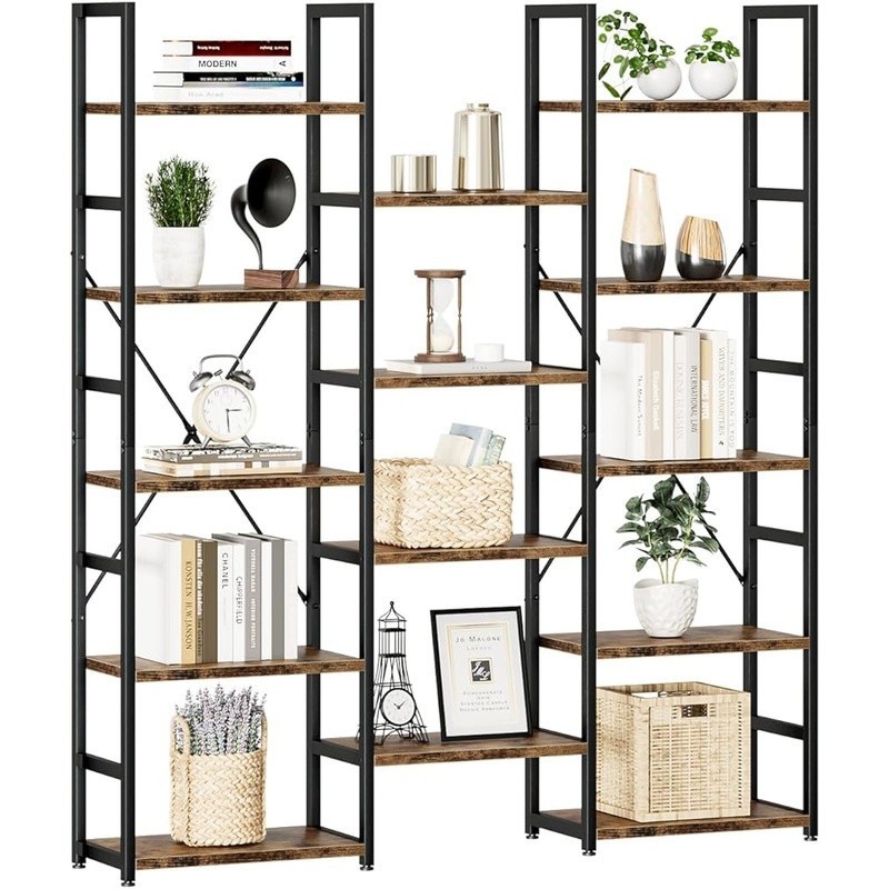 Adjustable Metal Bookshelf 14 Tier Multi-functional Storage Display Unit New