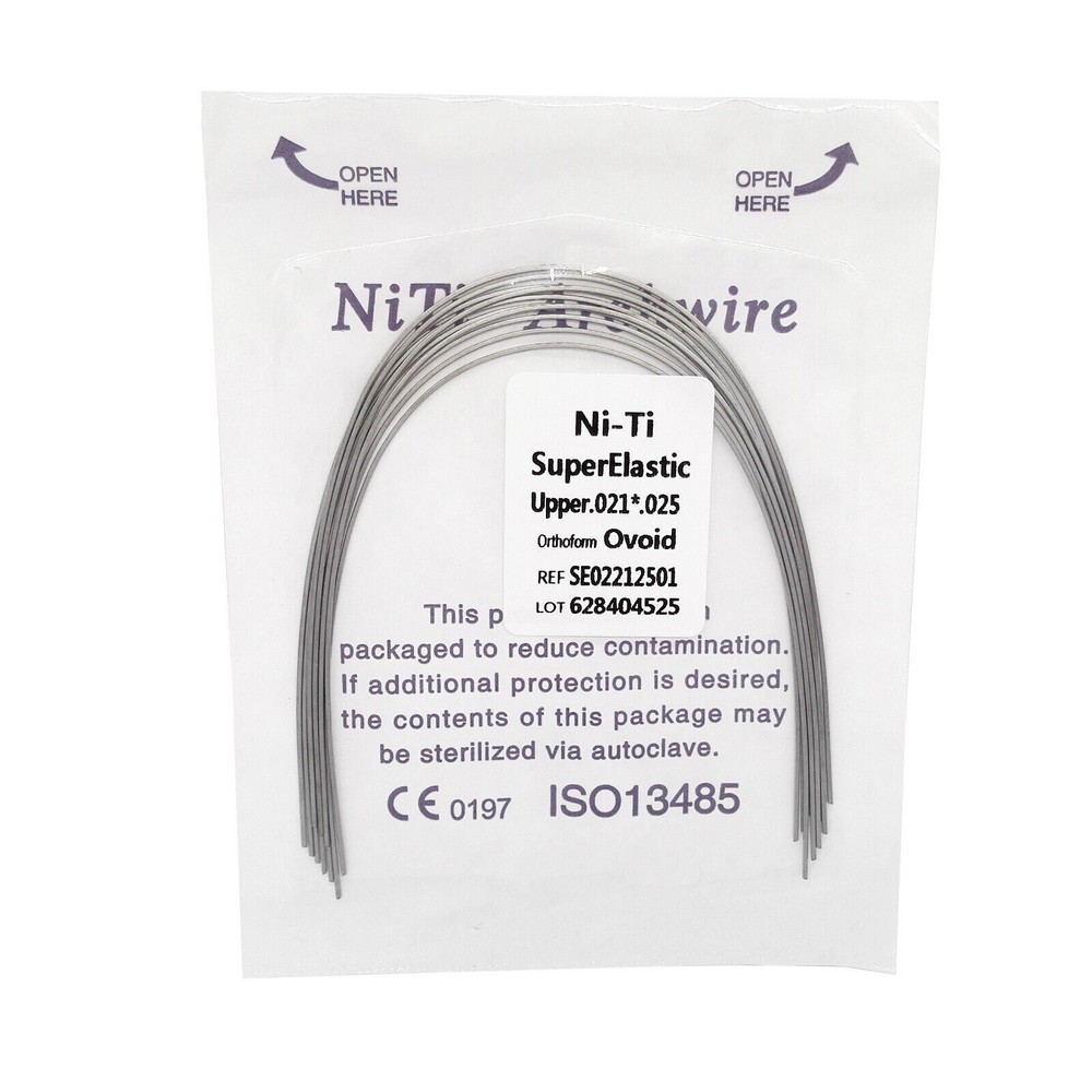 Dental Super Elastic NITI Rectangular Arch Wire Ovoid Natural Square Upper/Lower