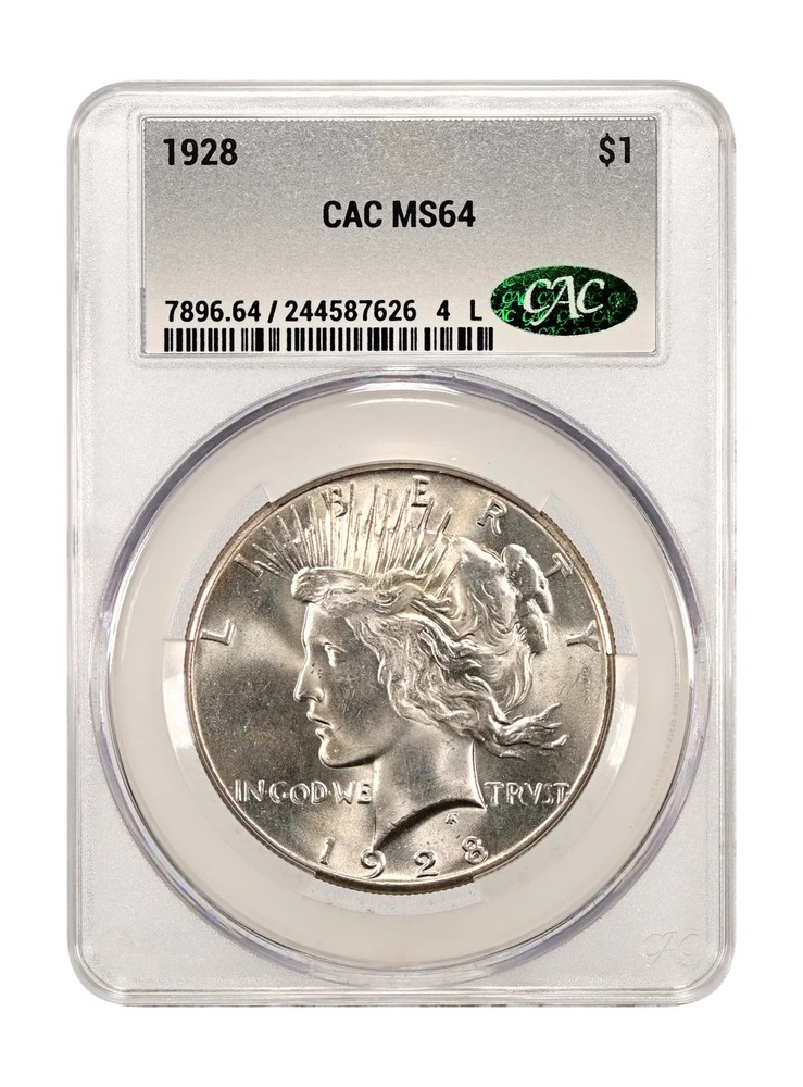 1928 $1 CACG MS 64