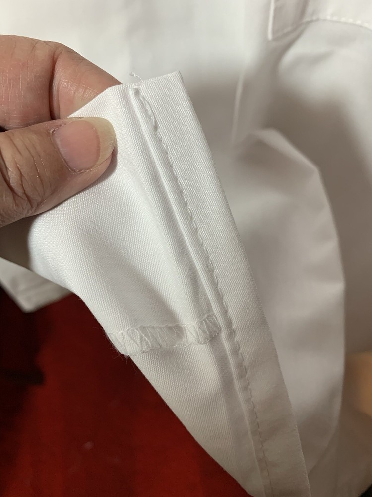 Crest Men's Basic White 42" Lab Coat Style 124 Button Front 3 Pockets Size XL