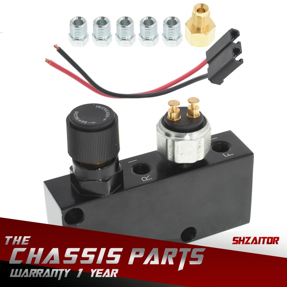 Adjustable Proportioning Valve | Distribution Block | Disc or Drum Brake 3/16"