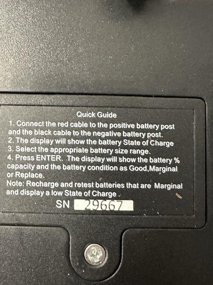 Used Matco Tools MBT100 12V Battery Tester