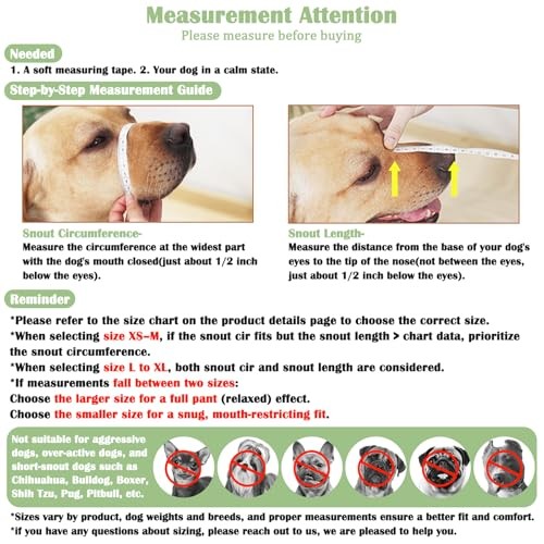 Dog Muzzle, Soft Mesh Muzzle for Small Medium M [Snout Cir: 9¾"-10¾"] Black