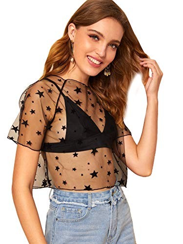 womens Medium Black-star