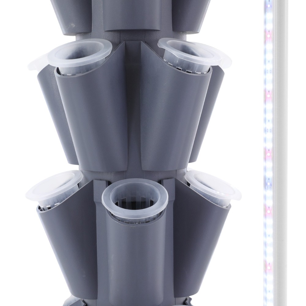 Vertical 70-Pots Hydroponics Tower w/Light Hydroponic Growing System Gardening