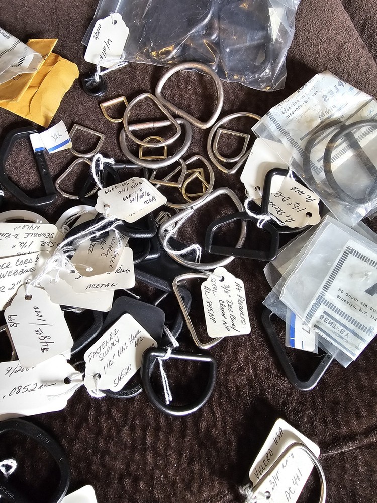 84ish Misc Metal, Plastic, Sewable D Rings