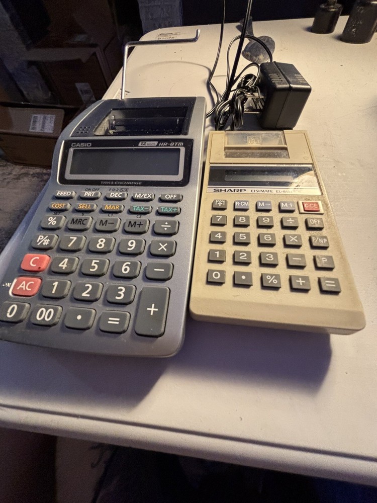 Casio HR- 8TM & Sharp Elsi Mate EL-8181  Both Work Great