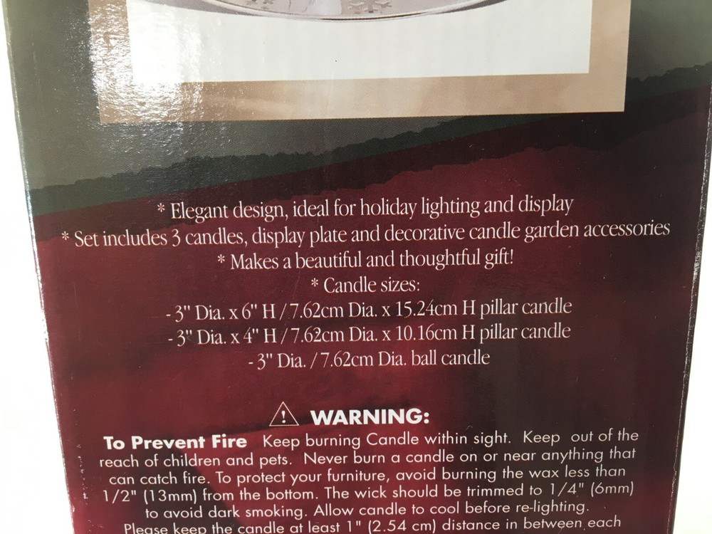 Holiday Time 3 Snowflake Candle Gift Set