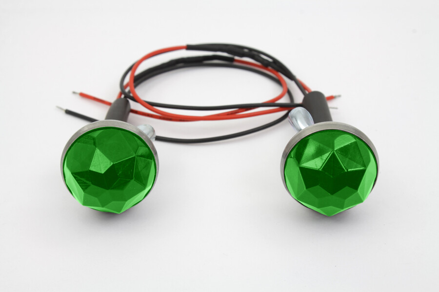 Green LED Reflector Set for Harley or Custom Application