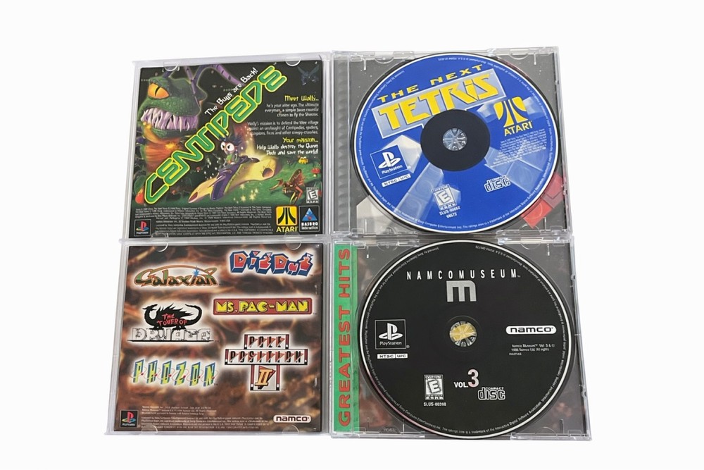 Sony PS1 Console Bundle Controller Cables 2 Games