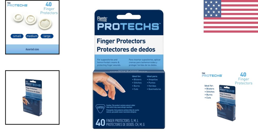 Comfortable Flexible Finger & Toe Protectors - Essential 40 Count First Aid Kit