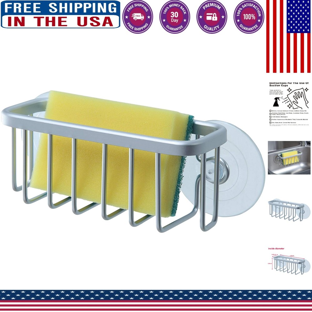 Versatile Suction Holder for Kitchen and Bathroom - Rust-Resistant 6" Design