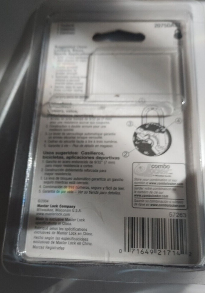 Master Lock Sphero by Master Smooth Spin Combination Lock #2075 DAST model