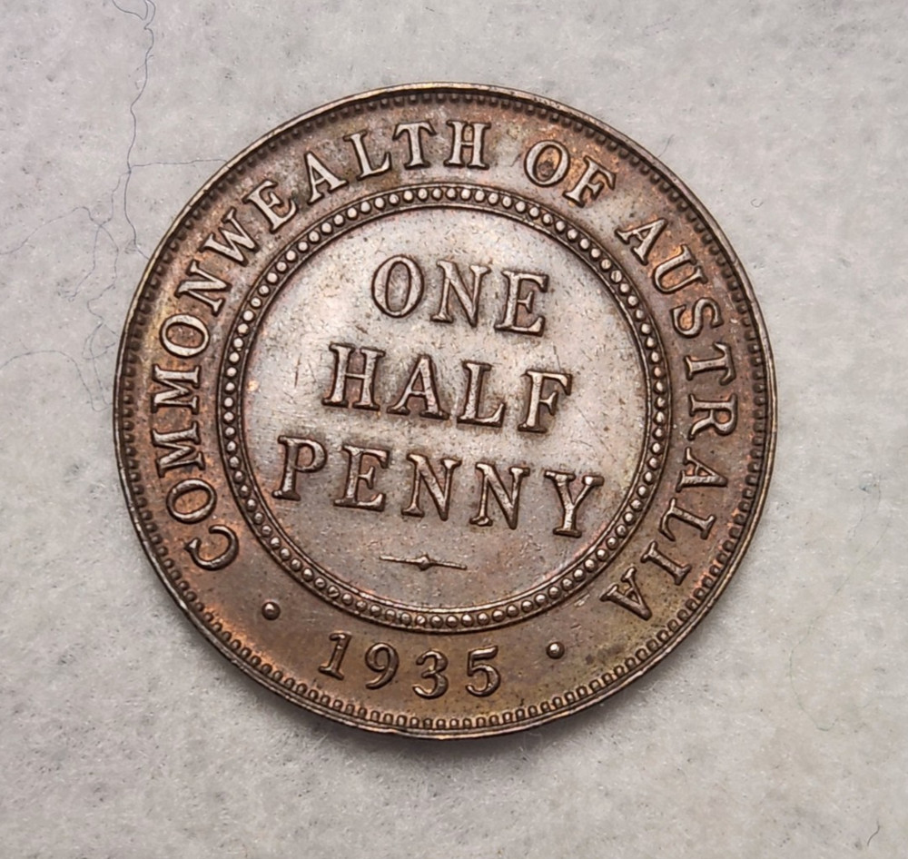 Australia 1935 1/2 Cent KM-22