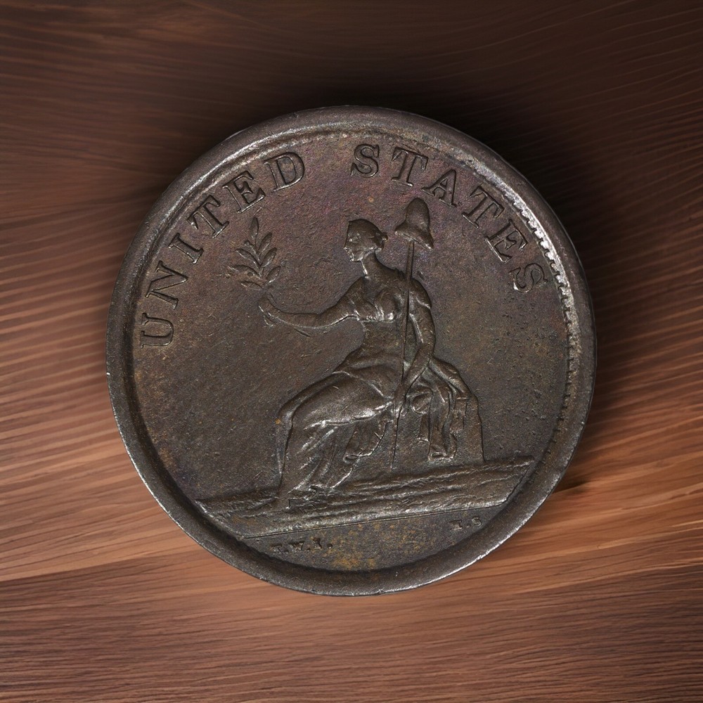 1783 Large Bust Washington & Independence Cent, XF+/AU, Solid Piece