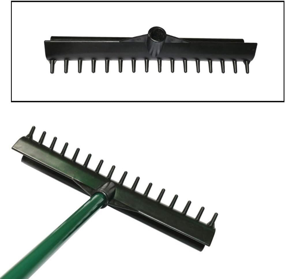 37.5X7.5Cm Golf Bunker Rake Head Replacement, 16 Teeth Double Sided Sand Trap Pi