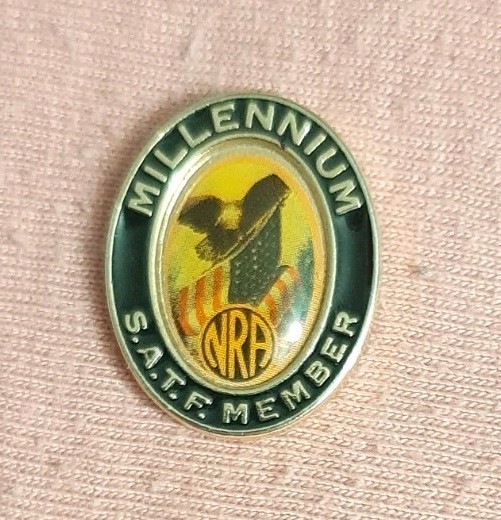 NRA Millennium SATF Member Eagle American Flag Pin Second Amendment Task Force