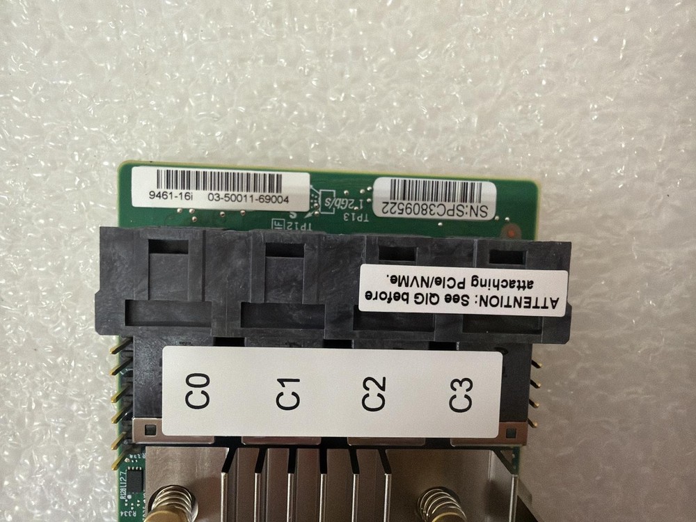 AVAGO BROADCOM 9461-16I RAID CONTROLLER CARD, W/ BOTH BRACKETS, BATTERY & CABLE