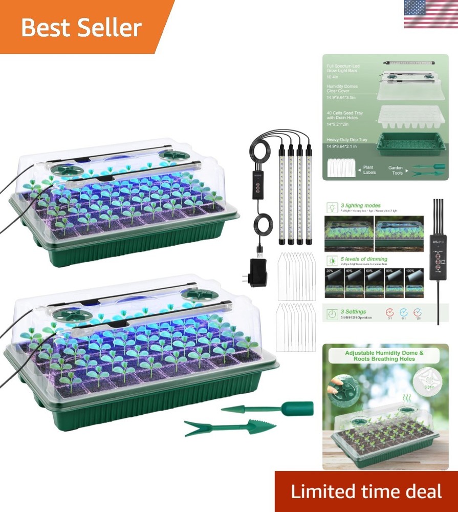 Eco-Friendly Seed Starter Kit with Adjustable Lights for Thriving Indoor Plants