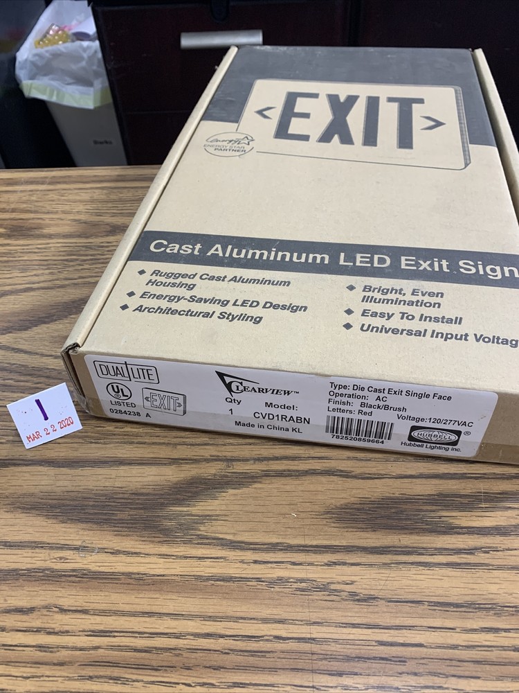 Clearview CVD1RABN die cast exit single face Sealed