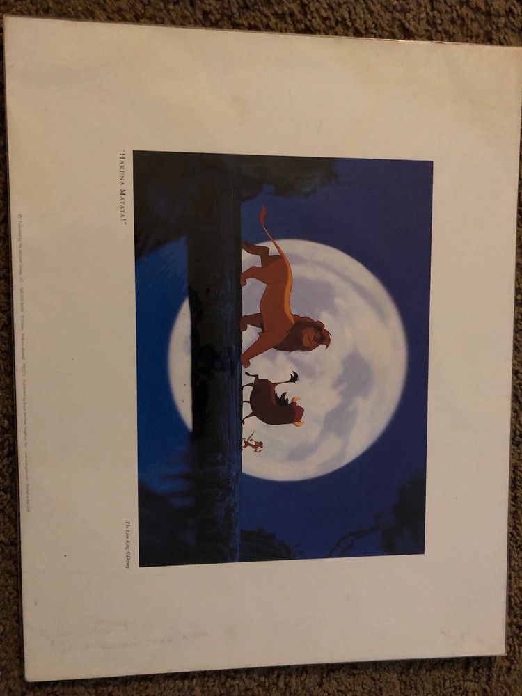 Disney Lion King Hakuna Matata Lithograph