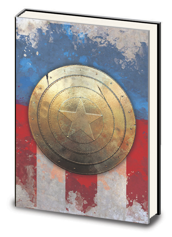 CAPTAIN AMERICA- METAL SHIELD- PREMIUM JOURNAL NOTEBOOK COMICS SUPERHERO MARVEL!