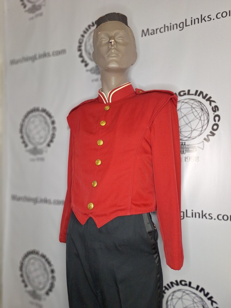 Red Marching Band Jacket Size 38 Regular - Authentic