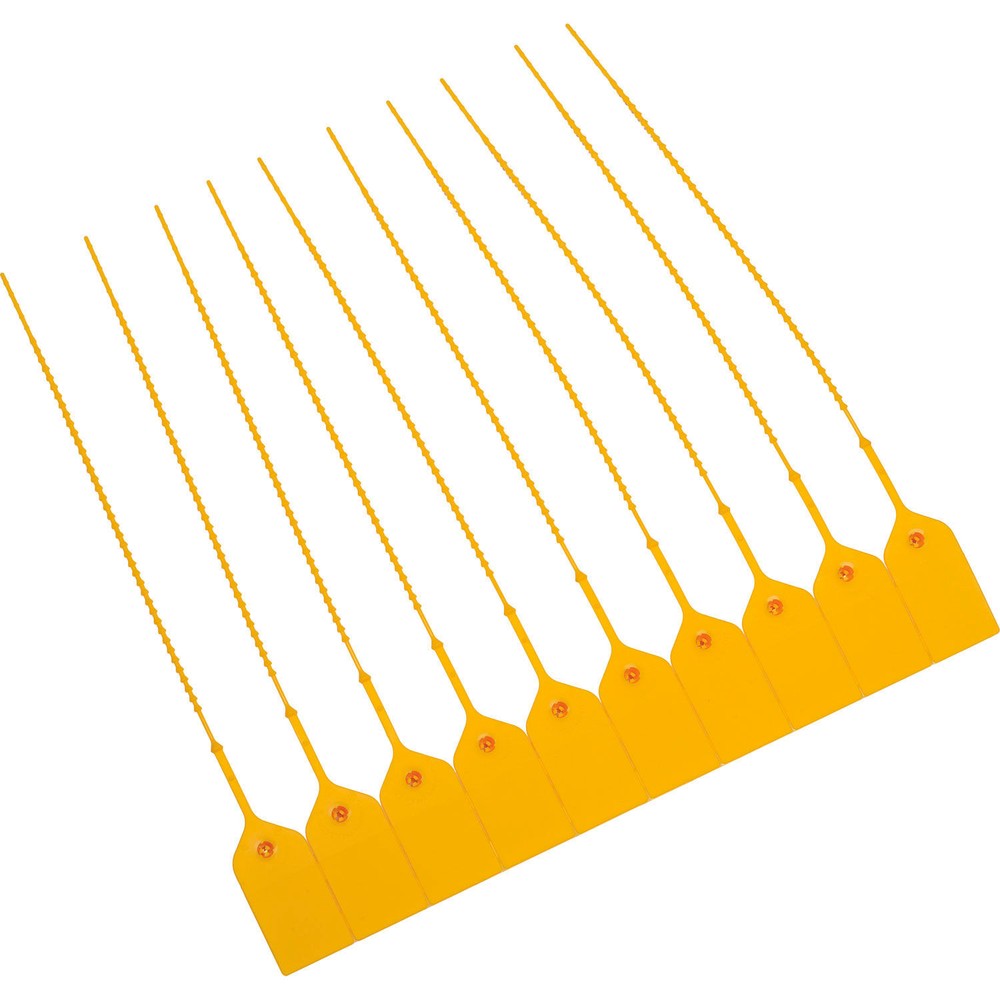 Adjustable Extinguisher Tamper Seal 9"L Yellow 100/Pack