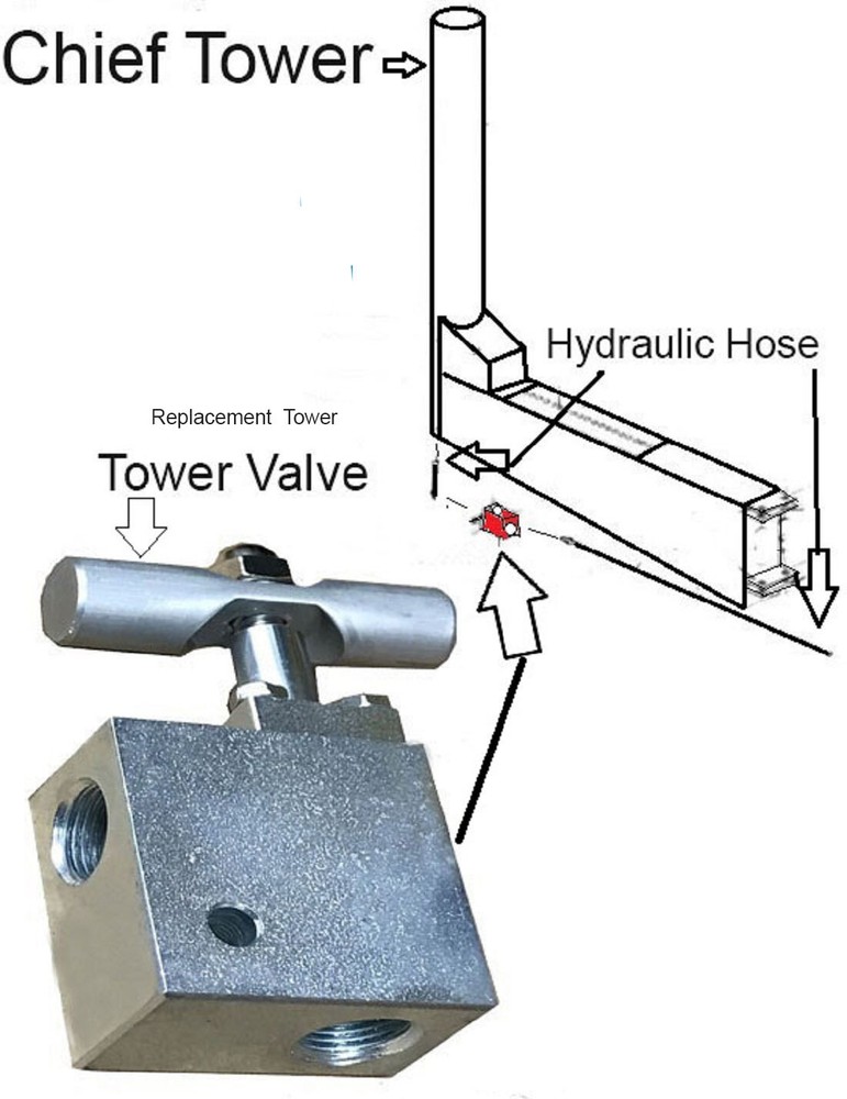 Replacement Chief Frame Machine Tower Valve 90 Elbow