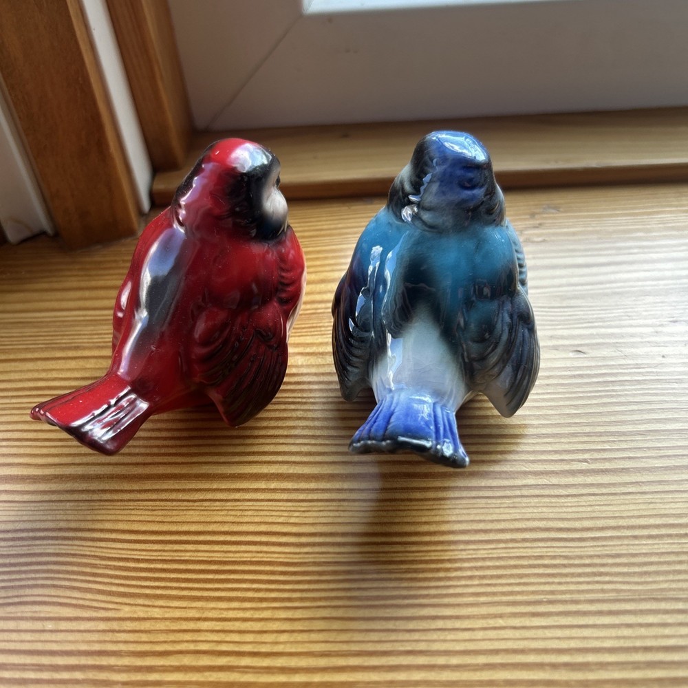 Goebel Blue And Red Bird Set