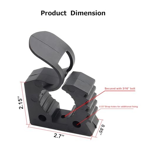 Quick Release Rubber Clamp Mount Kit 1-1/5"~1-1/2" in Diameter, RV Van 12